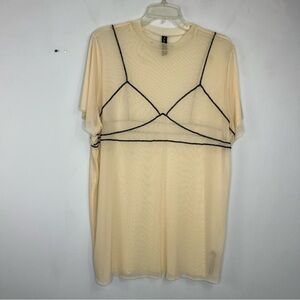 Out From Under Urban Outfitters Mesh Bra Illusion Medium T-Shirt A9